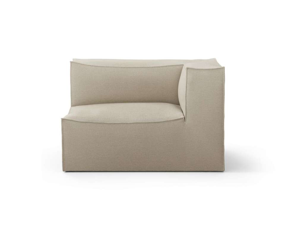 ferm LIVING - Catena Sofa Modul mit Armlehne - Rich Linen - S - rechts - indoor