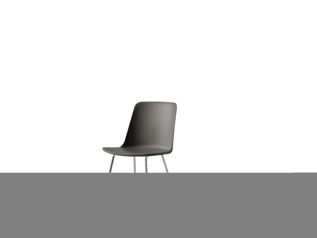 andTRADITION - HW 6 Stuhl - grau - verchromt - indoor
