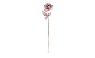 Samtrose mit Glitzer ¦ rosa/pink ¦ Maße (cm): B: 10 H: 60 T: 22 Dekoration > Kunstblumen - Höffner