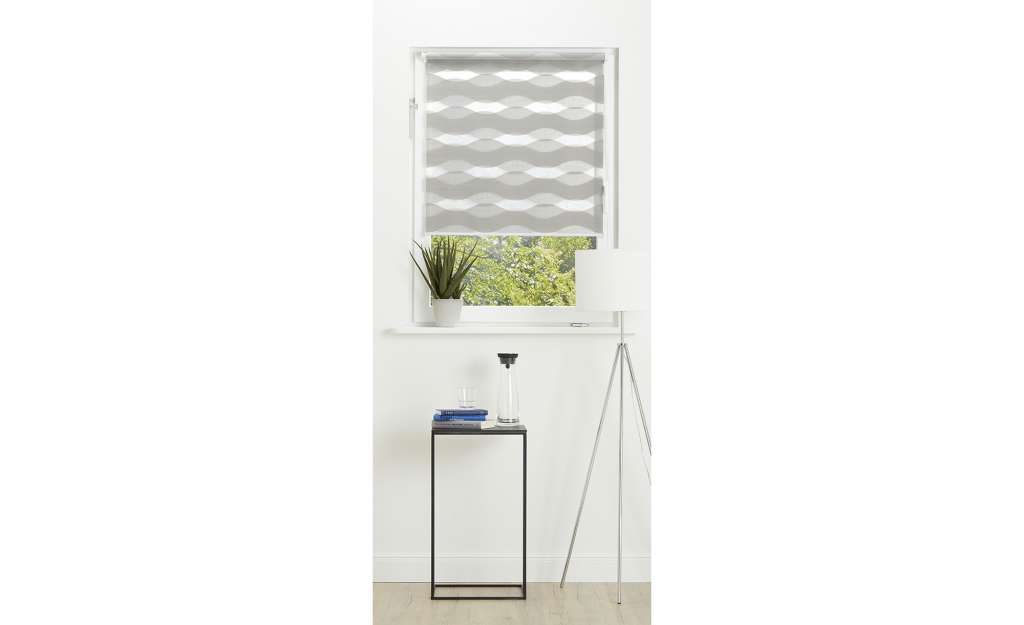 Klemmfix Duo-Rollo  Wave ¦ grau ¦ 100% Polyestergewebe ¦ Maße (cm): B: 90 Gardinen & Vorhänge > Rollos & Sonnenschutz > Rollos - Höffner