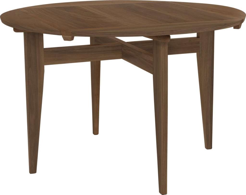 Gubi - B-Table Esstisch - american walnut matt lacquered - indoor