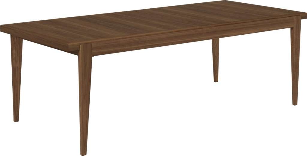Gubi - S-Table Esstisch ausziehbar - american walnut matt lacquered - indoor