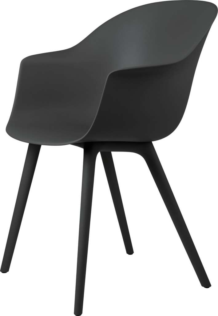 Gubi - Bat Dining Stuhl Pure Plastic Edition - black - indoor