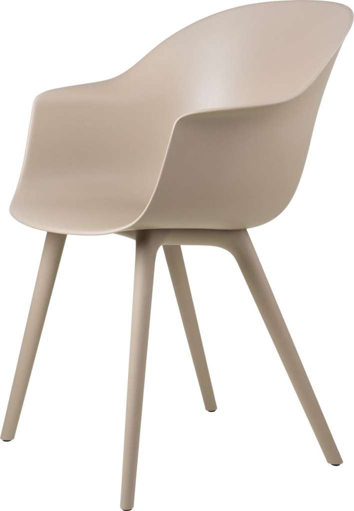 Gubi - Bat Dining Stuhl Pure Plastic Edition - new beige - indoor