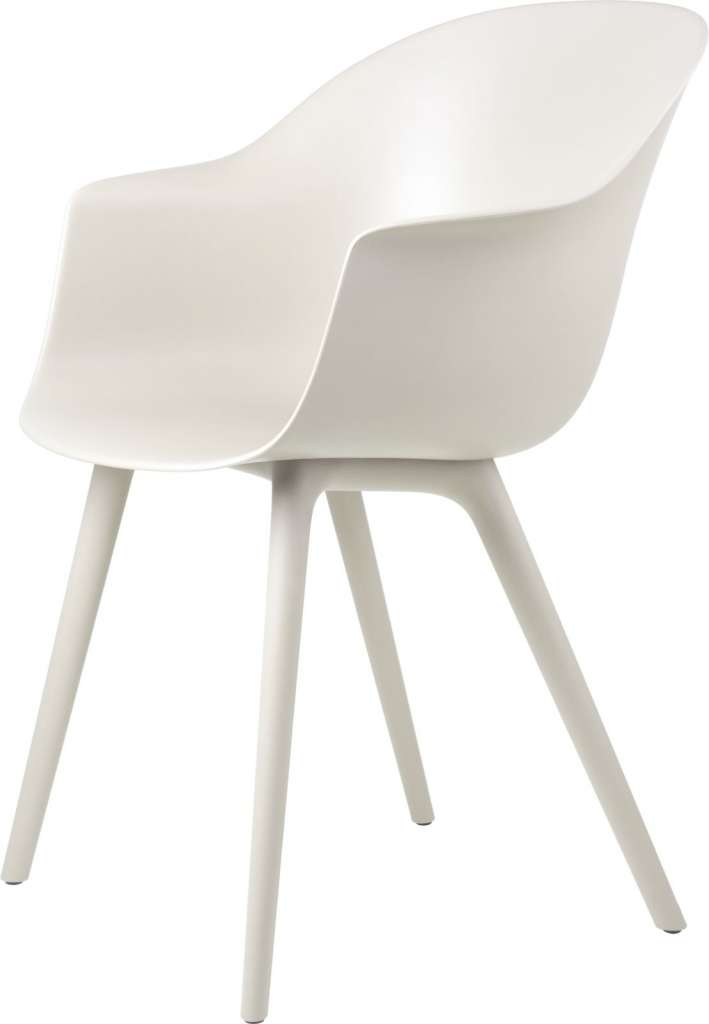 Gubi - Bat Dining Stuhl Pure Plastic Edition - alabaster white - indoor