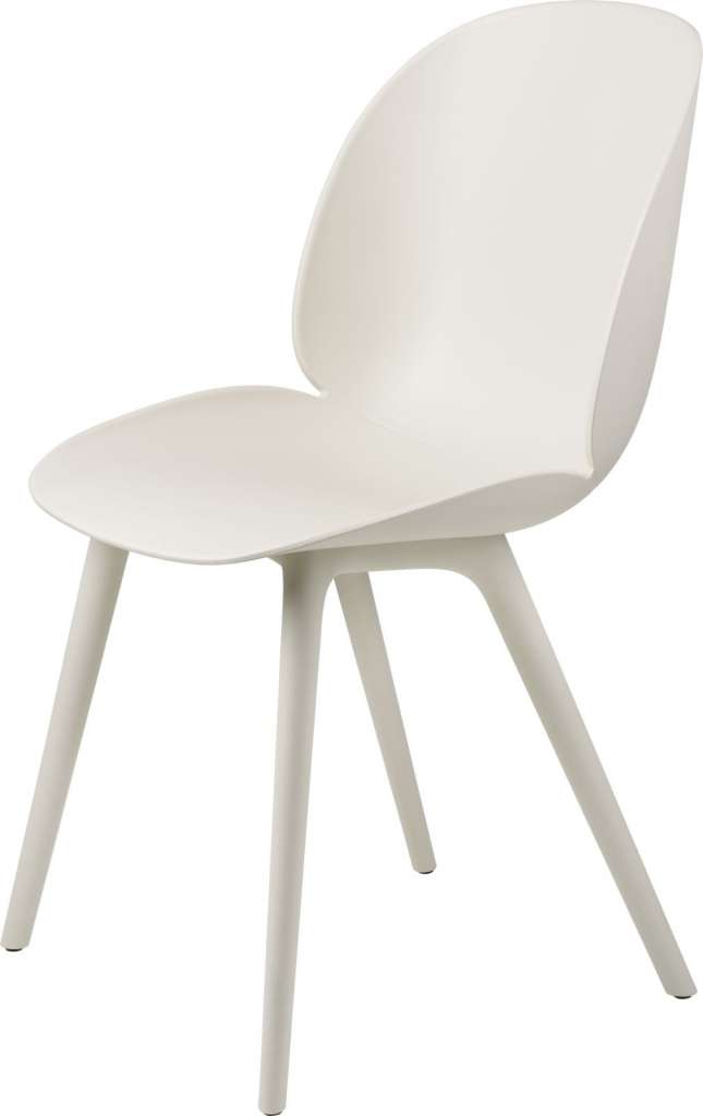 Gubi - Beetle Dining Stuhl Pure Plastic Edition - alabaster white - indoor