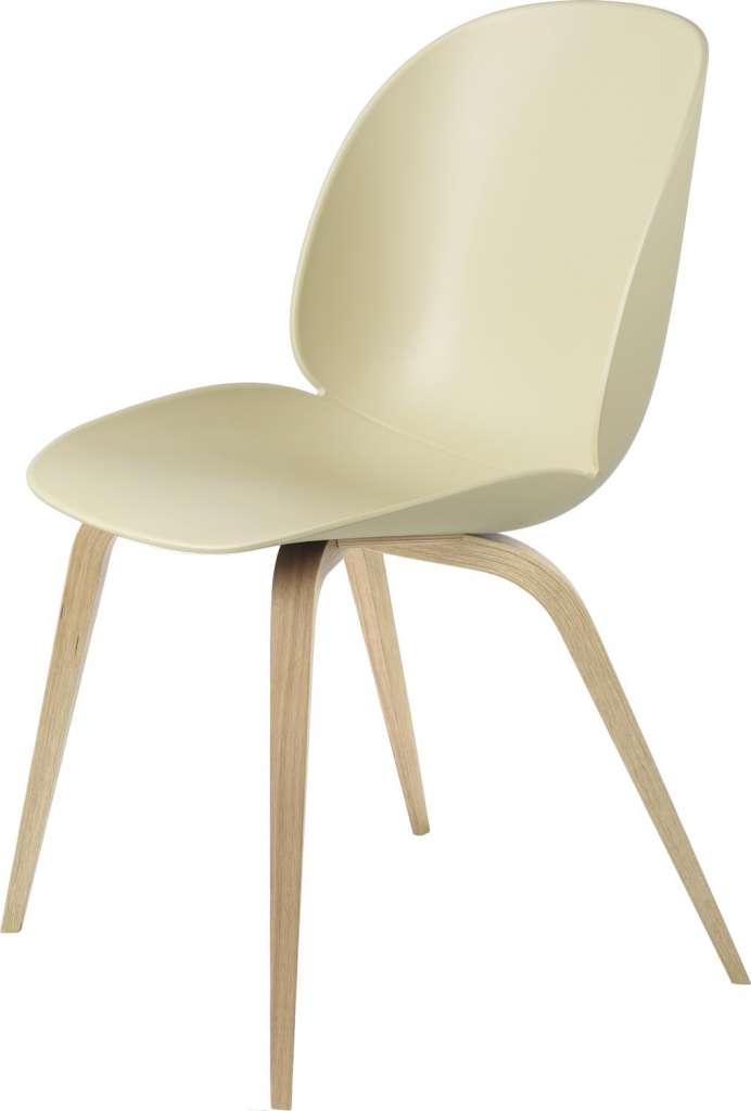 Gubi - Beetle Dining Stuhl - pastel green - Gestell Eiche natur - indoor