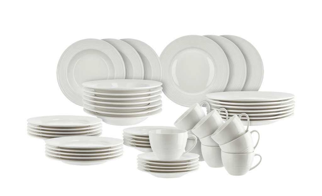 Peill+Putzler Kombiservice, 50-teilig  Cremona ¦ weiß ¦ Porzellan Geschirr > Geschirrsets > Kombiservice - Höffner
