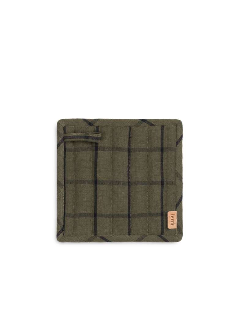 ferm LIVING - Hale Topflappen 2er Set - Dark Green - indoor