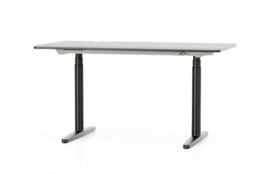 Vitra - Tyde Steh-Sitz-Tisch - MDF pulverbeschichtet basic dark - indoor