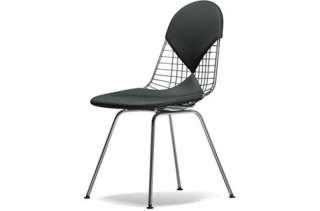 Vitra - Wire Chair DKX-2 - schwarz - 99 rot/orange Hopsak - indoor