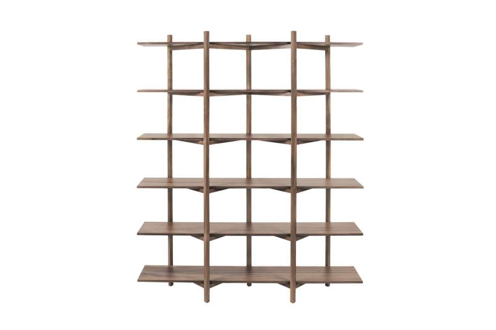 Hem - Zig Zag Regal - Walnuss - groß - indoor