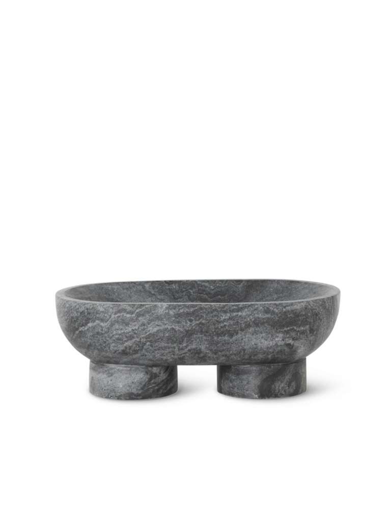 ferm LIVING - Alza Marmorschale - Black - indoor
