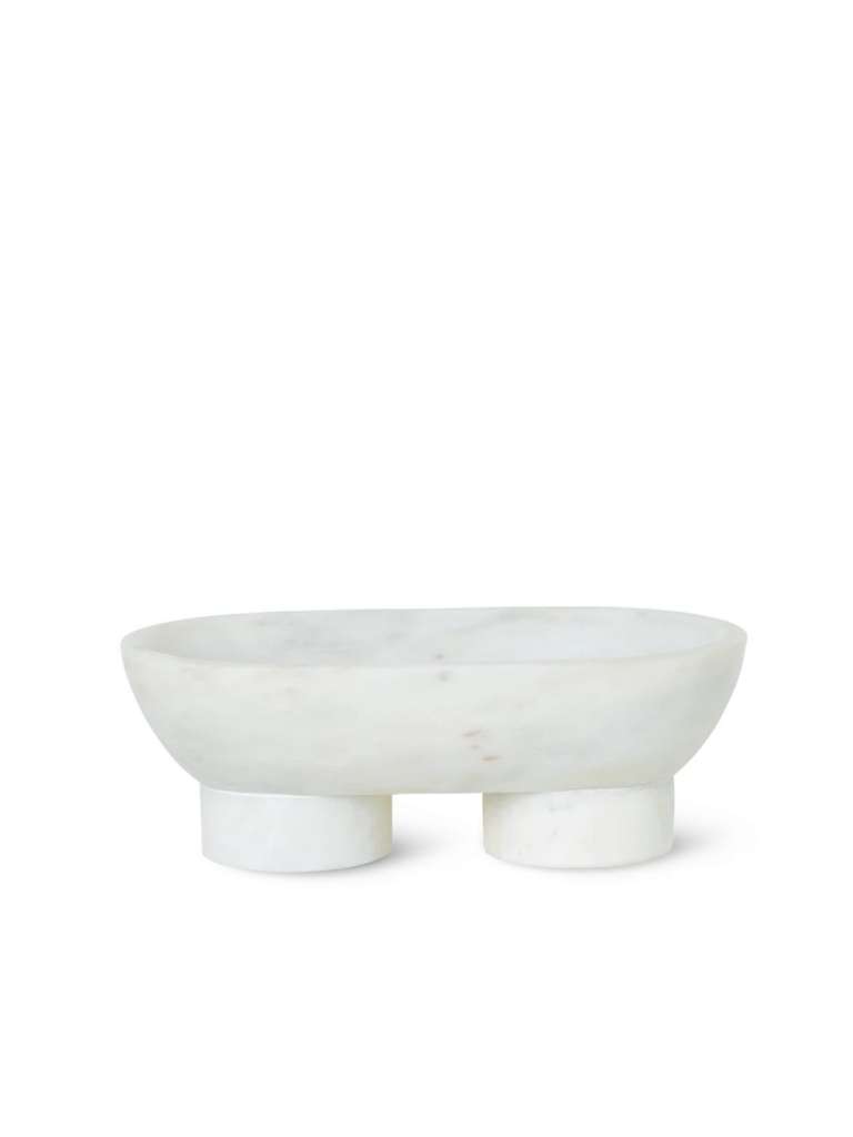 ferm LIVING - Alza Marmorschale - White - indoor