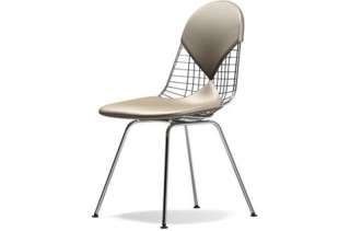 Vitra - Wire Chair DKX-2 - verchromt, Leder 71 sand - Sitzhöhe 43cm - - indoor