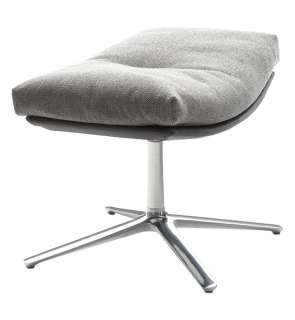Cor - Cordia Lounge Hocker - hellgrau Stoff 7209 Leder Puro 911 - indoor