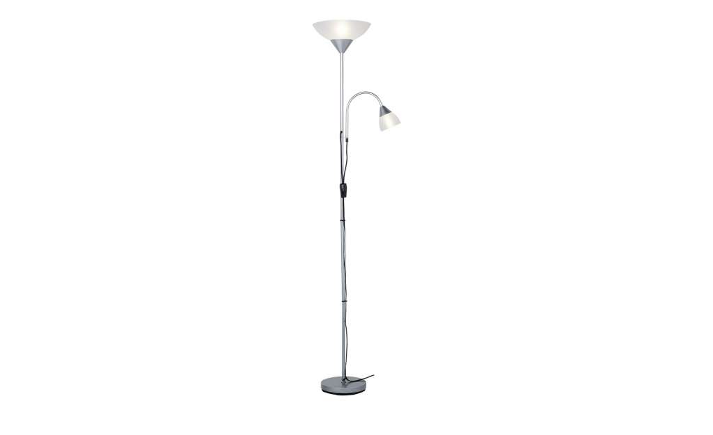 KHG Deckenfluter, 2-flammig, Nickel matt ¦ silber Lampen & Leuchten > Innenleuchten > Stehlampen - Höffner
