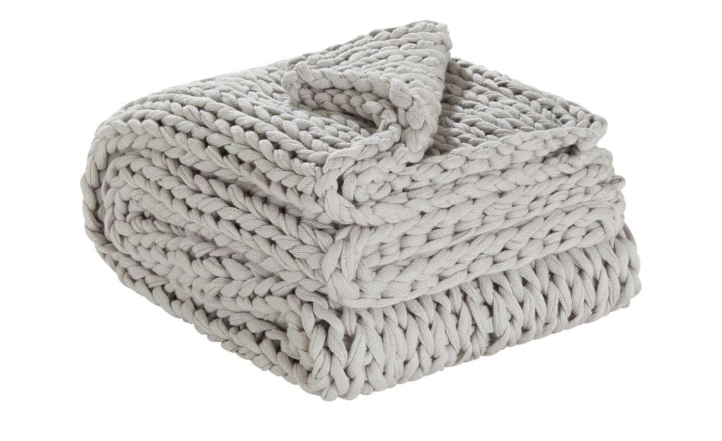 como Strick Plaid  Greta ¦ grau ¦ 100% Polyacryl  , Polyacryl Heimtextilien > Kuscheldecken - Höffner