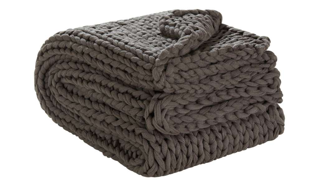 como Strick Plaid  Greta ¦ grau ¦ 100% Polyacryl  , Polyacryl Heimtextilien > Kuscheldecken - Höffner