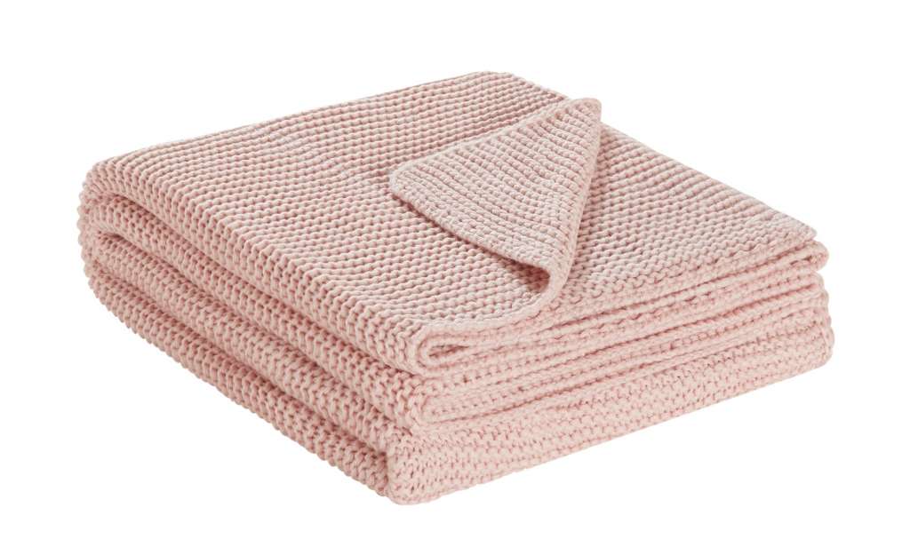 HOME STORY Strick Plaid  Svea ¦ rosa/pink ¦ 80% Polyacryl, 20% Baumwolle, Baumwolle, Polyacryl Heimtextilien > Kuscheldecken - Höffner