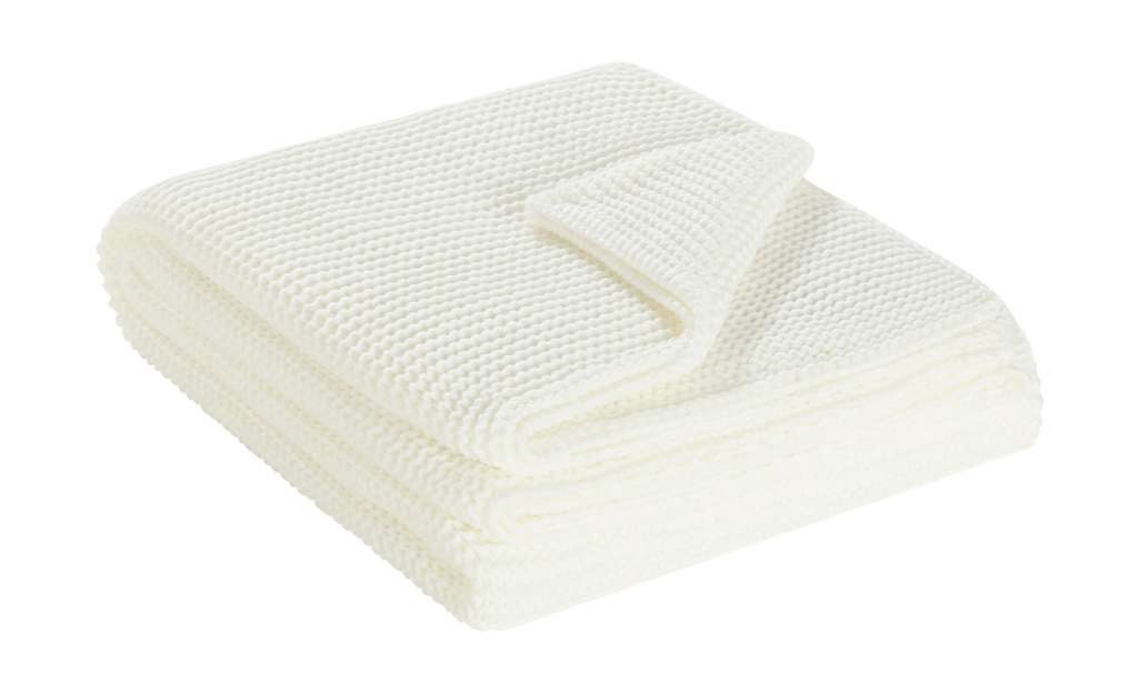 HOME STORY Strick Plaid  Svea ¦ creme ¦ 80% Polyacryl, 20% Baumwolle, Baumwolle, Polyacryl Heimtextilien > Kuscheldecken - Höffner