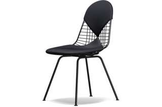 Vitra - Wire Chair DKX-2 - schwarz, Leder 69 kastanie - Sitzhöhe 43cm  - - indoor