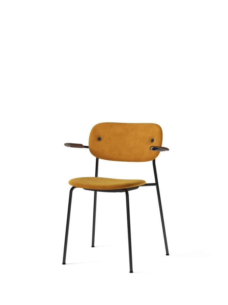 Menu - Co Dining Chair mit Armlehne - Ritz 1644 - Gestell schwarz - Armlehne dark stained oak - indoor