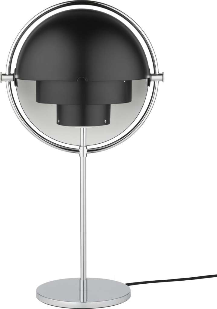 Gubi - Multi-Lite Tischleuchte - Fuß chrome - black semi matt - indoor