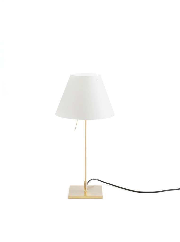 Luceplan - Costanzina Tischleuchte - white/ brass - indoor