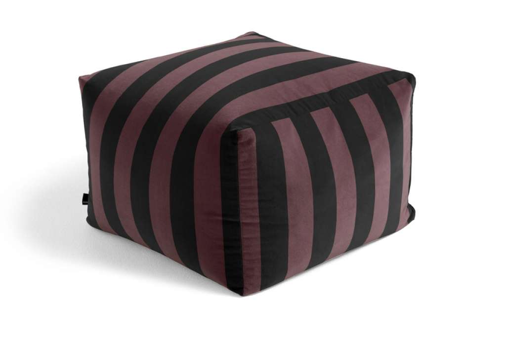 HAY - Pouf Soft Stripe Sitzpouf - burgundy - indoor