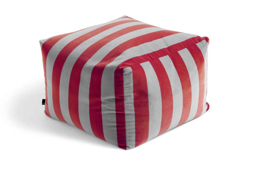 HAY - Pouf Soft Stripe Sitzpouf - fuchsia - indoor