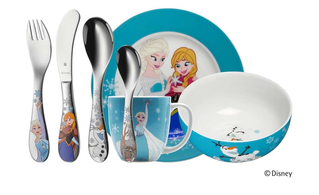 WMF Kindergeschirr, 7-teilig  Frozen ¦ blau ¦ Porzellan, Edelstahl Geschirr > Kindergeschirr - Höffner