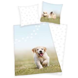 home24 Kinderbettwäsche Hundewelpe II