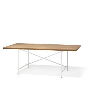 - Eiermann 1 Schreibtisch - Tischplatte Eiche natur - Gestell weiß - 160 x 80 cm - indoor