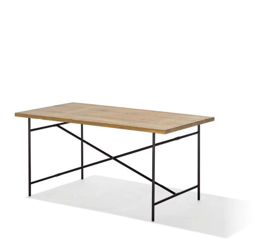 - Eiermann 2 Esstisch - Tischplatte Eiche natur - Gestell schwarz - 160 x 83 cm - indoor