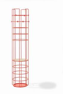 Richard Lampert - Bazar Wandgarderobe - blutorange - mit Einlegeboden - indoor