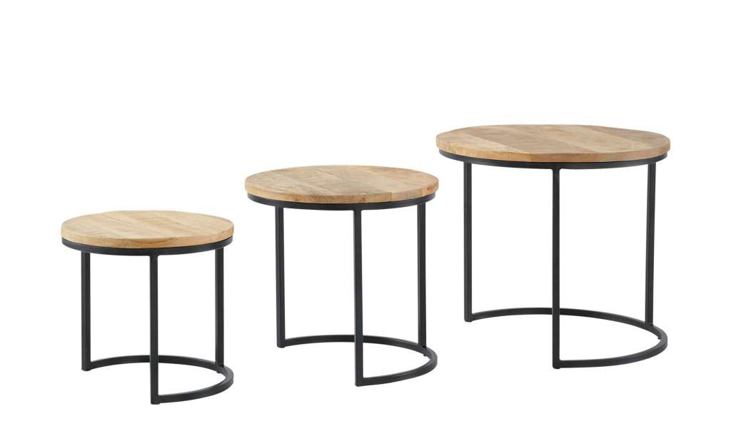 Beistelltisch, 3er-Set  Round ¦ holzfarben Tische > Beistelltische > Beistelltische ohne Rollen - Höffner