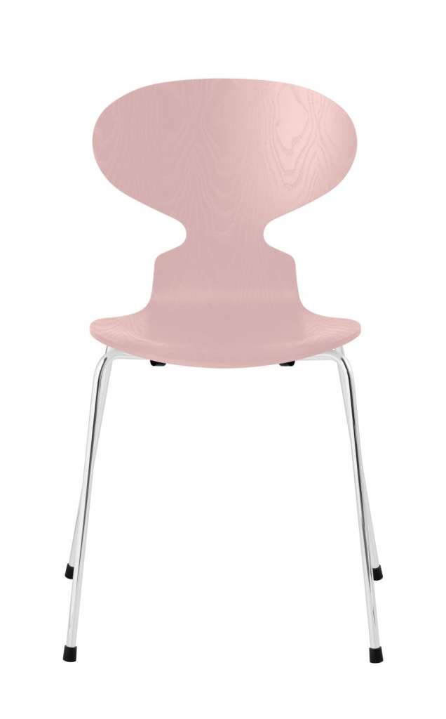 Fritz Hansen - Ant Stuhl - pale rose - gefärbte Esche - Chrom Gestell - indoor