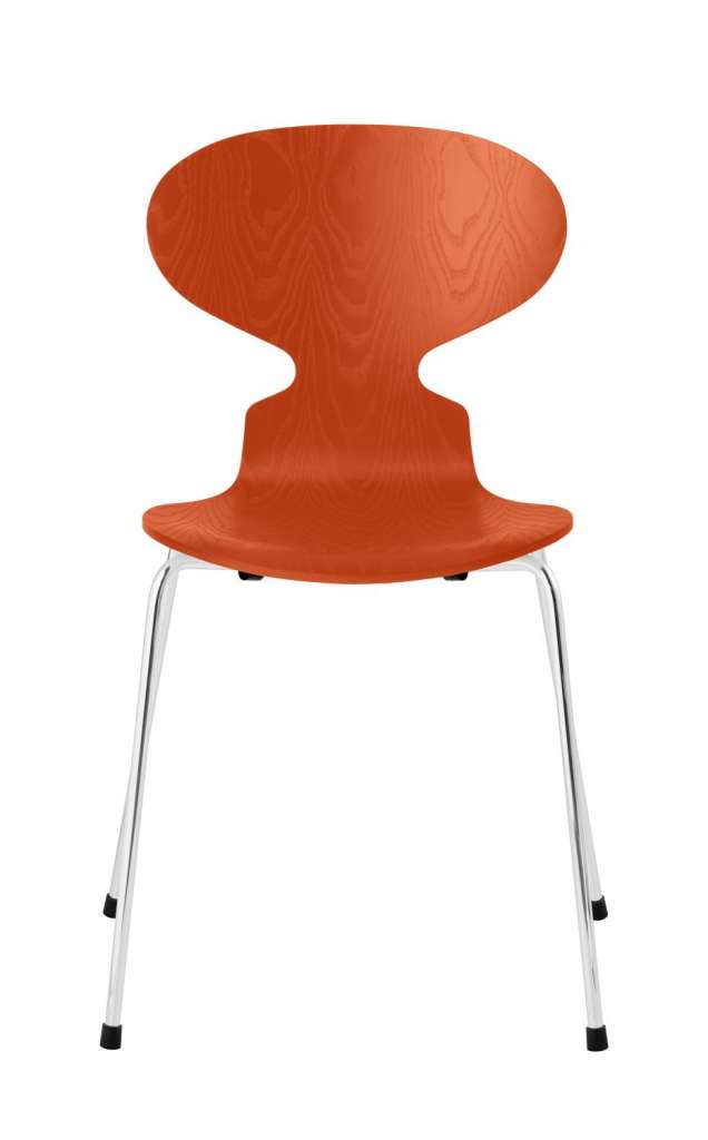 Fritz Hansen - Ant Stuhl - paradise orange - gefärbte Esche - Chrom Gestell - indoor