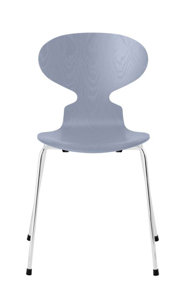Fritz Hansen - Ant Stuhl - lavender blue  - gefärbte Esche - Chrom Gestell - indoor