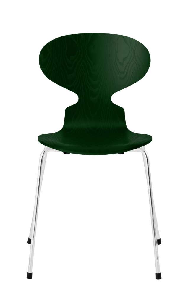 Fritz Hansen - Ant Stuhl - evergreen - gefärbte Esche - Chrom Gestell - indoor