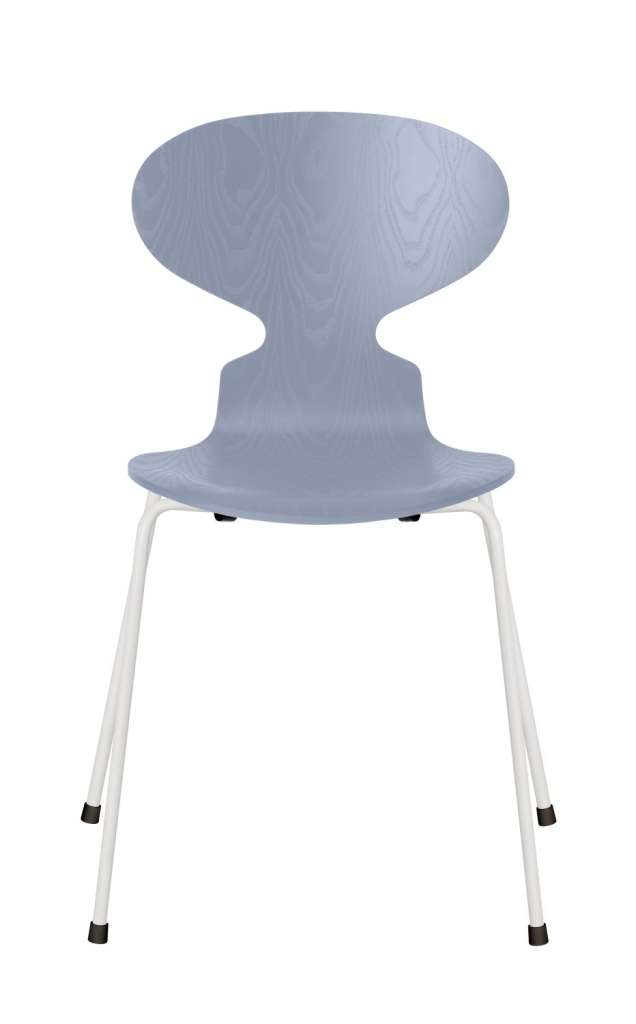 Fritz Hansen - Ant Stuhl - lavender blue  - gefärbte Esche - Chrom Gestell - indoor