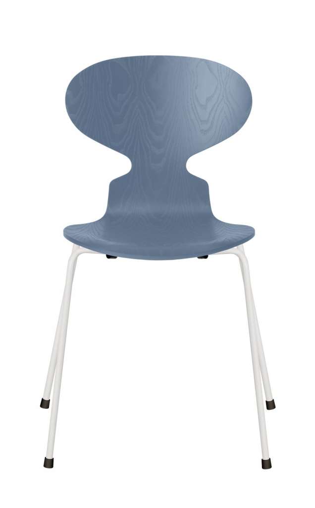 Fritz Hansen - Ant Stuhl - dusk blue  - gefärbte Esche - Chrom Gestell - indoor