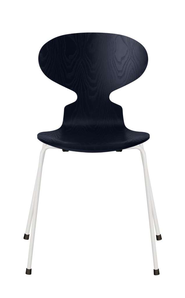 Fritz Hansen - Ant Stuhl - midnight blue - gefärbte Esche - Chrom Gestell - indoor