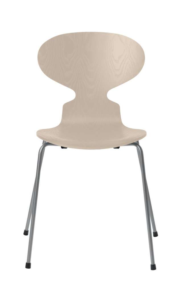 Fritz Hansen - Ant Stuhl - light beige - gefärbte Esche - Chrom Gestell - indoor