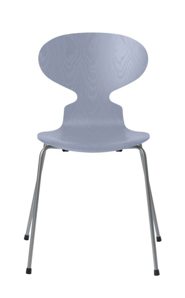 Fritz Hansen - Ant Stuhl - lavender blue  - gefärbte Esche - Chrom Gestell - indoor