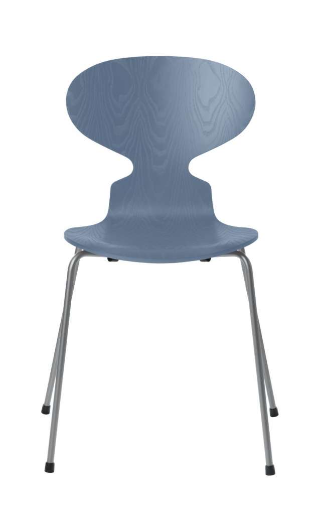 Fritz Hansen - Ant Stuhl - dusk blue  - gefärbte Esche - Chrom Gestell - indoor