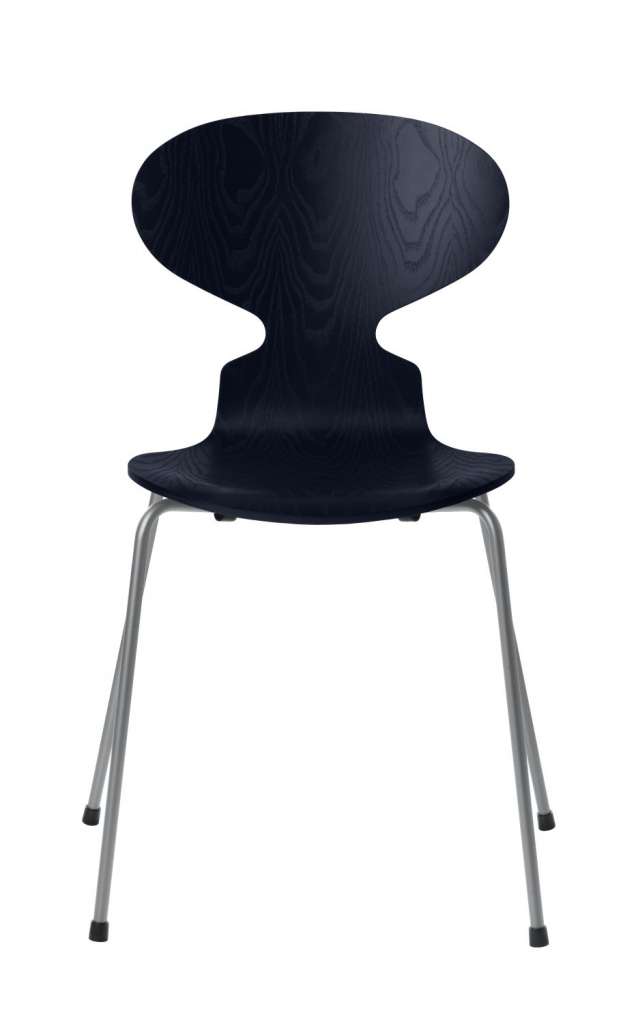 Fritz Hansen - Ant Stuhl - midnight blue - gefärbte Esche - Chrom Gestell - indoor