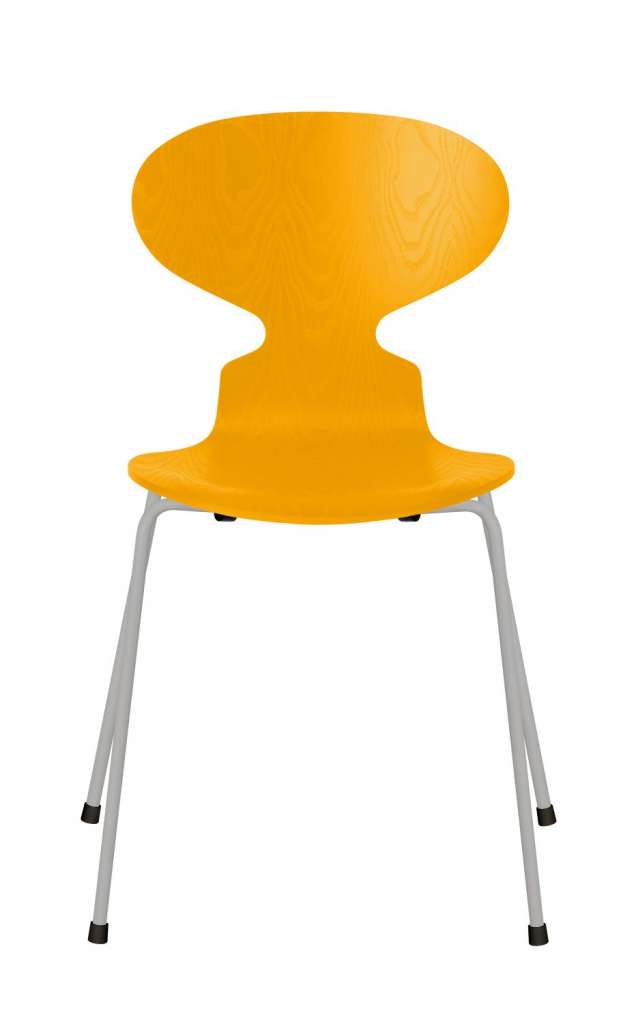 Fritz Hansen - Ant Stuhl - true yellow - gefärbte Esche - Chrom Gestell - indoor