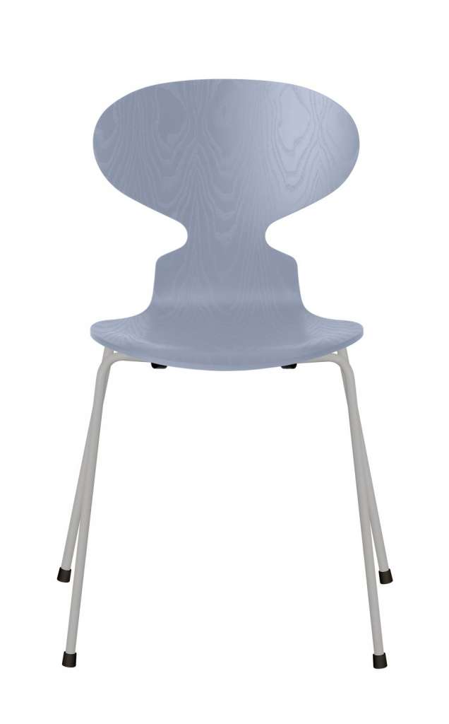 Fritz Hansen - Ant Stuhl - lavender blue  - gefärbte Esche - Chrom Gestell - indoor
